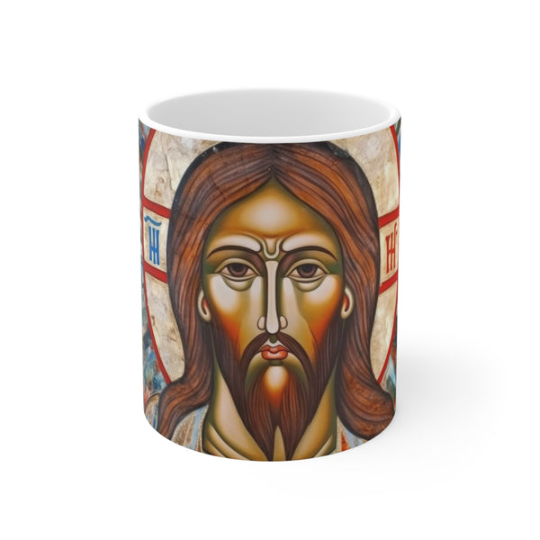 Jesus Christ Orthodox Art - White Ceramic Mug 11oz - 325 ml