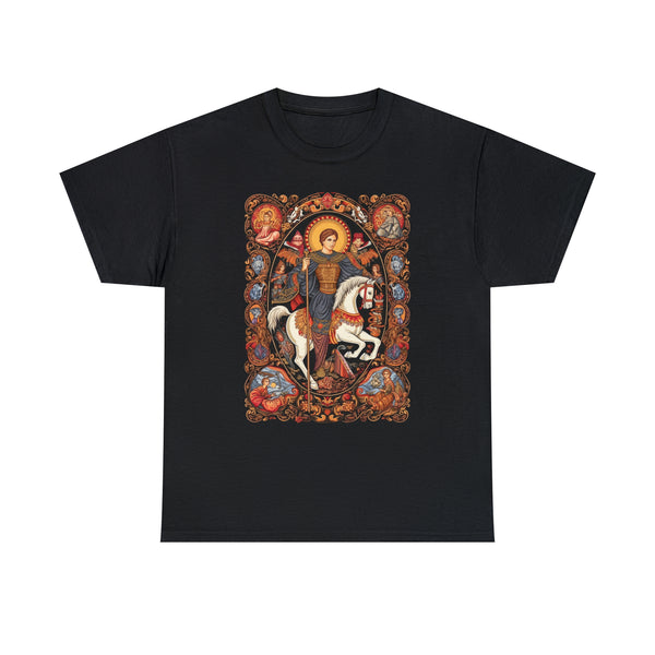St. George Christian Saint - Decorative Christian Unisex Black T-Shirt