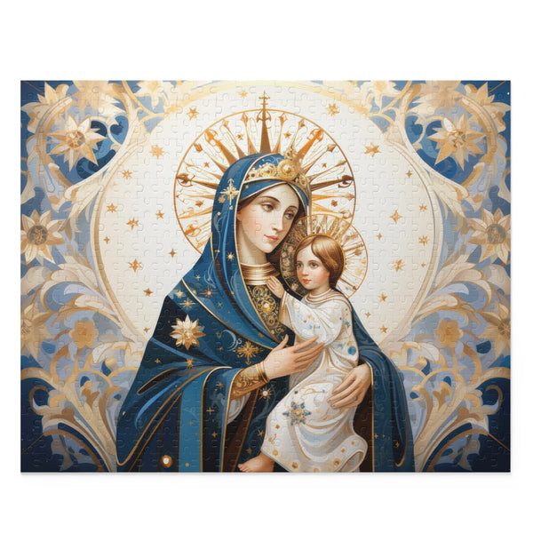 Queen St. Mary & Baby Jesus - Renaissance Art Jigsaw Puzzle (120, 252, 500-Piece)
