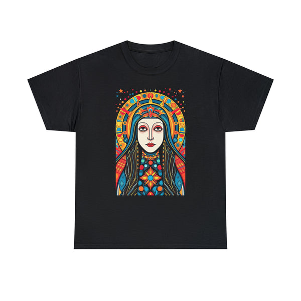 St. Mary in Modern colourful Art Design - Black Unisex T-Shirt