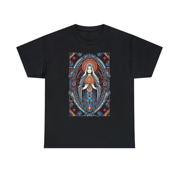St. Mary in Geometric Modern Art - Black Unisex T-Shirt
