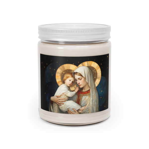 St. Mary with baby Jesus Renaissance Art Scented Candle -  9oz - 3 Scents
