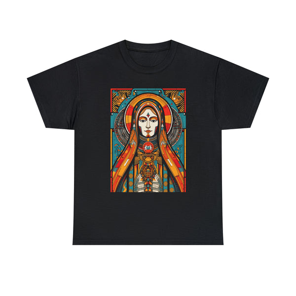St. Mary in colourful Cubism Art - Black Unisex T-Shirt