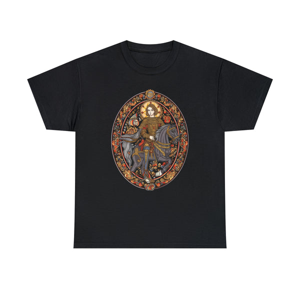 Saint George Christian Saint - Decorative Christian Unisex Black T-Shirt