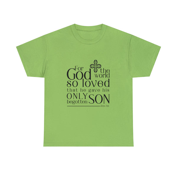 Biblical Verse John 3:16 Minimalistic Art - Unisex T-Shirt