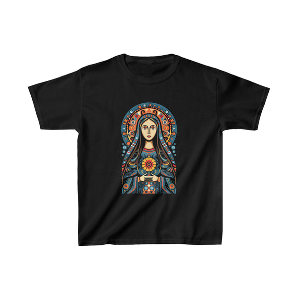 Saint Mary Colorful Modern Art - Kids Black T-Shirt