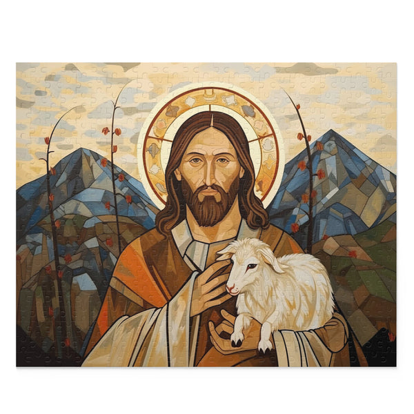 Jesus Christ The Good Shepherd Orthodox Art Jigsaw Puzzle (120, 252, 500-Piece)