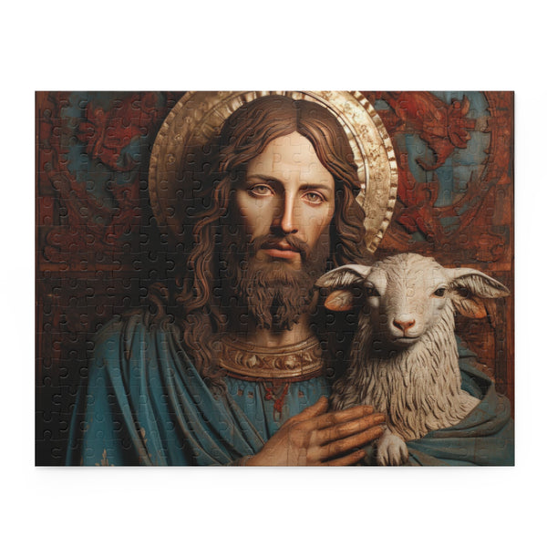 Jesus Christ The Good Shepherd Jigsaw Puzzle (120, 252, 500-Piece)