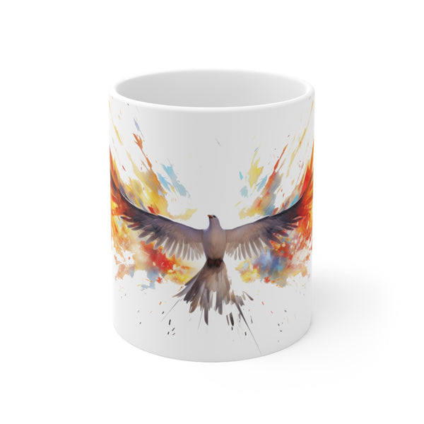 The Holy Spirit Inspirational Design - White Ceramic Mug 11oz - 325 ml